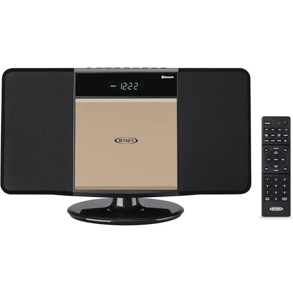 Jensen JBS-300 Home Stereo System Bluetooth CD/MP3 Player USB AM/FM Gold - Picture 1 of 10